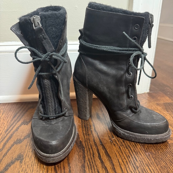 Buttero Heeled Boot Black Leather EU 38 - Picture 3 of 4